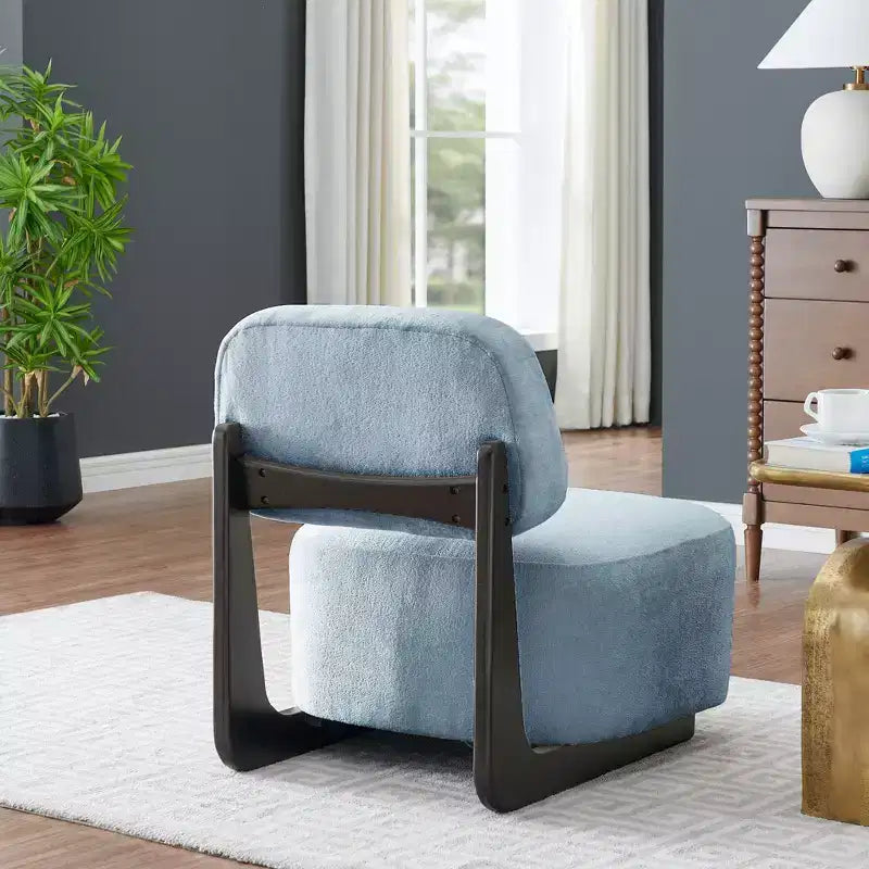 Roundhill Furniture Solara Modern Accent Chair with Solid Wood Frame
