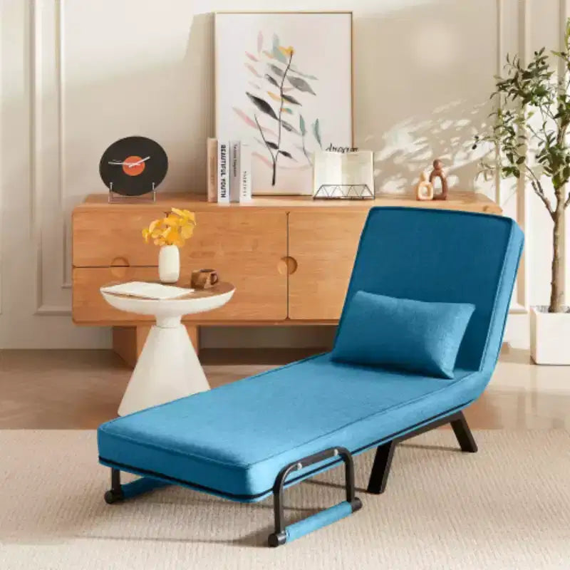 Convertible Chair Bed Sleeper for Adults, 5 in 1 Folding Chair Bed with 5-Position Adjustable Backrest & Pillow