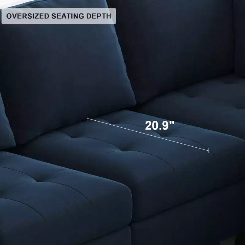 Belffin Modular Velvet Tufted Single Seat