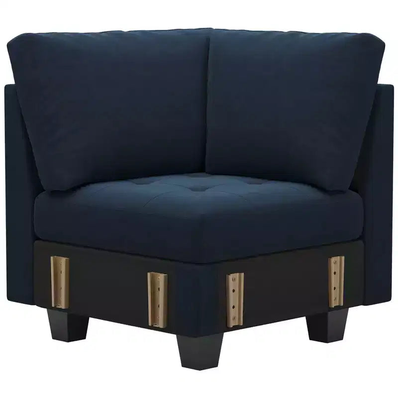 Belffin Modular Velvet Tufted Single Seat