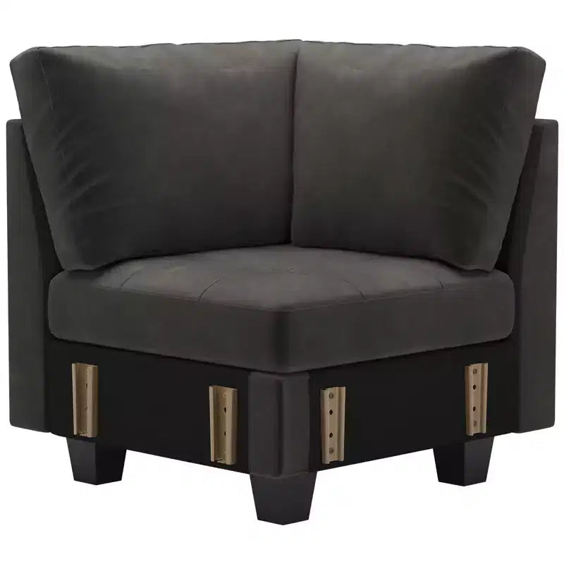 Belffin Modular Velvet Tufted Single Seat