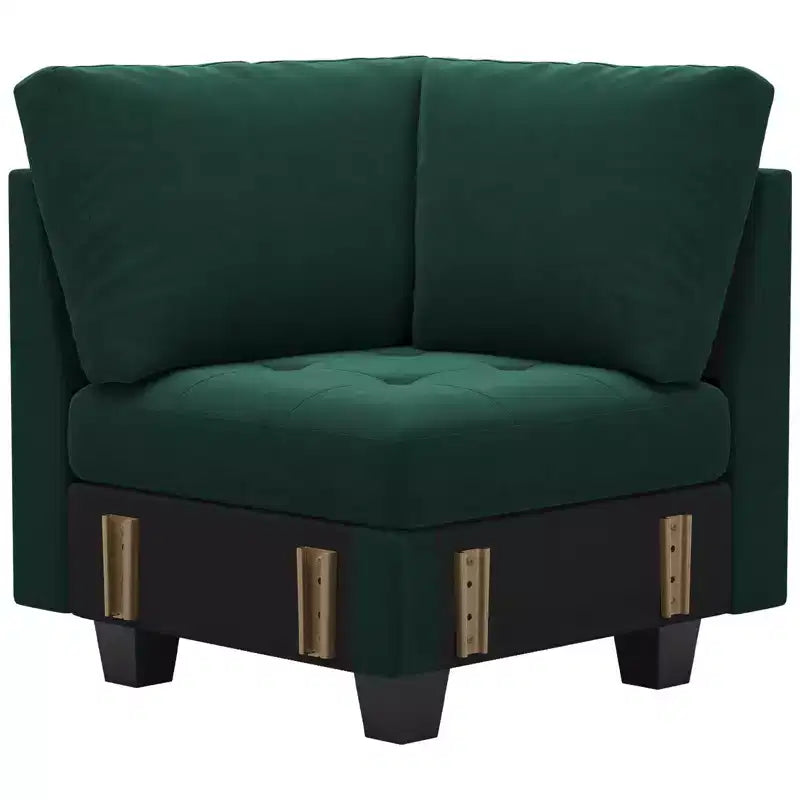 Belffin Modular Velvet Tufted Single Seat
