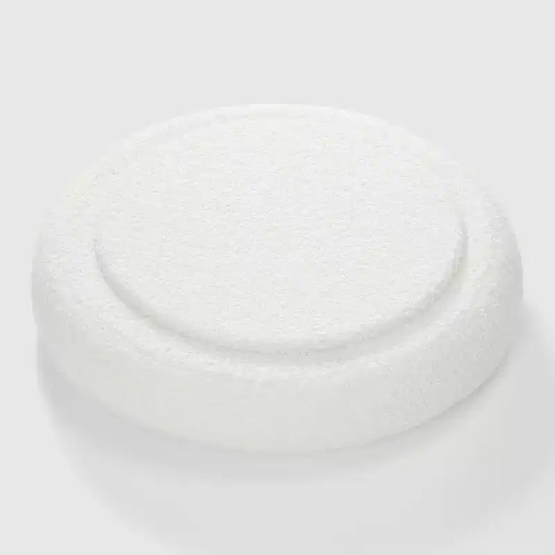 WestinTrends Alexandria Mid-Century Modern Faux Shearling Shearling Round Storage Ottoman