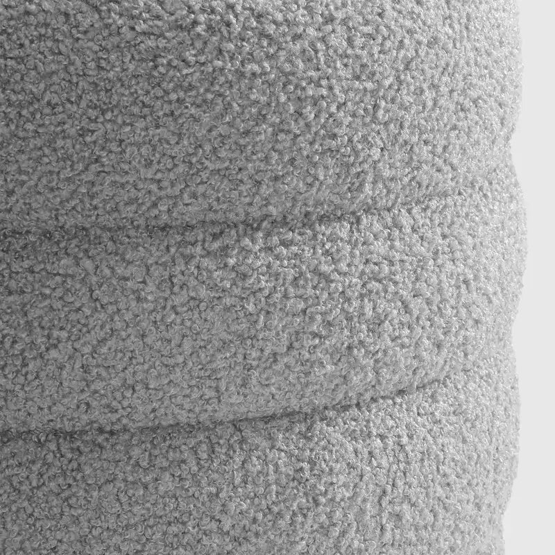 WestinTrends Alexandria Mid-Century Modern Faux Shearling Shearling Round Storage Ottoman