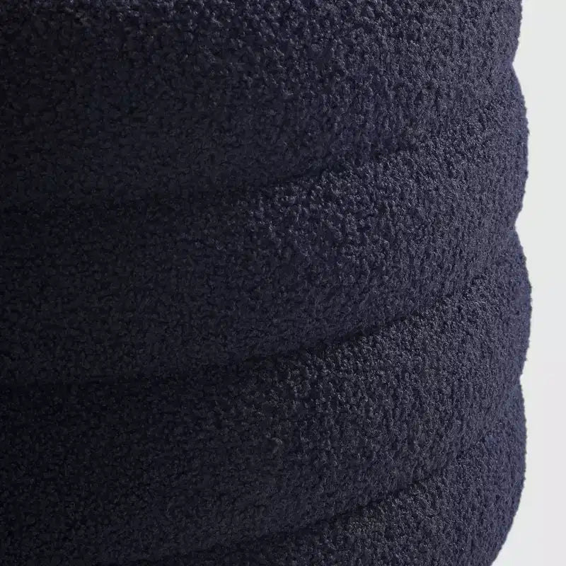 WestinTrends Alexandria Mid-Century Modern Faux Shearling Shearling Round Storage Ottoman