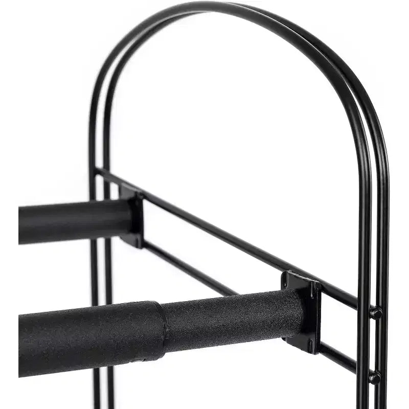 Seville Classics 4-Tier 30-Pair Black Expandable Metal Frame Shoe Rack