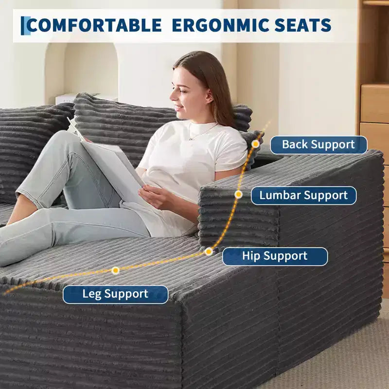 106 Cloud L-Shaped Sofa, Right-Facing Chaise, Ultra Soft