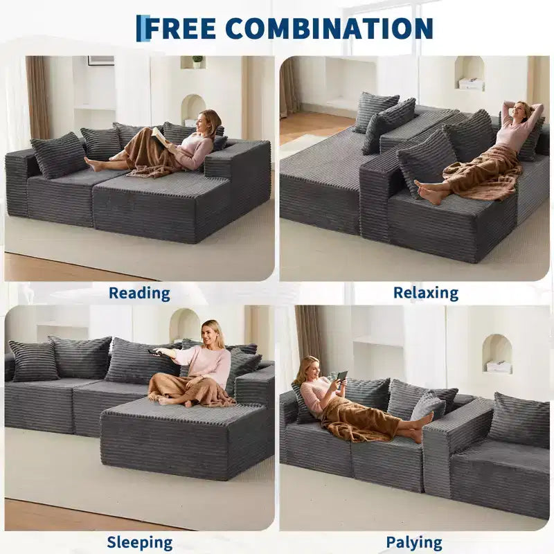 106 Cloud L-Shaped Sofa, Right-Facing Chaise, Ultra Soft