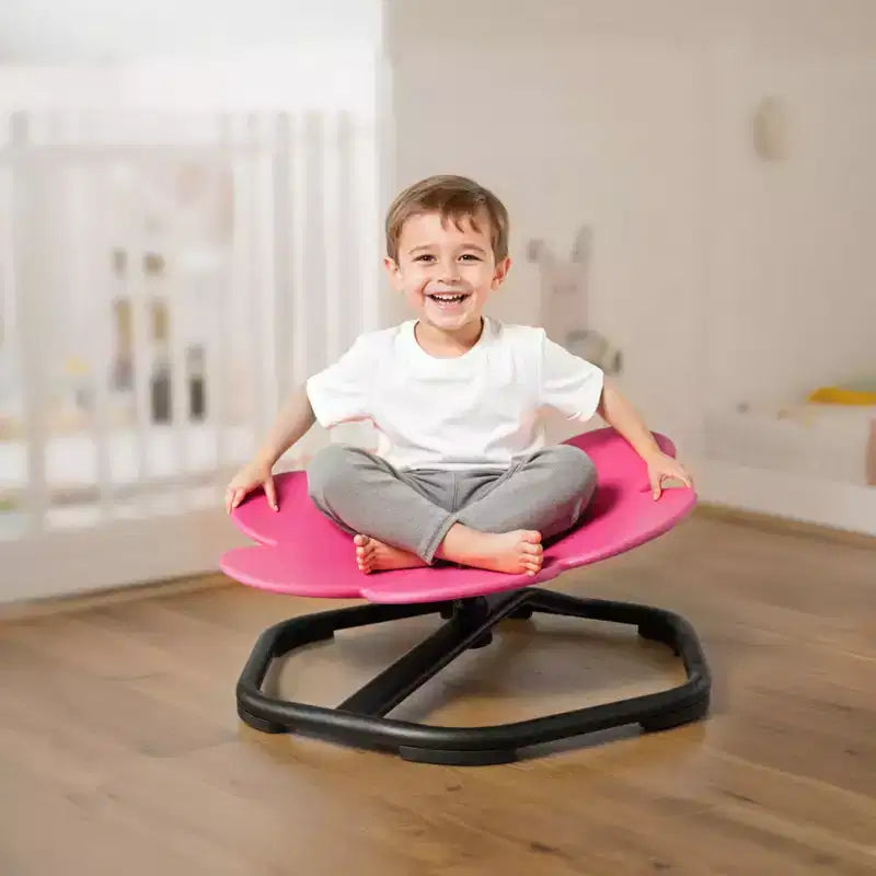 VEVOR Kids Swivel Chair, 220 lbs Capacity, Flower Shape Sensory Spinning Chair with Non-Slip Metal Base, Toddler Sit & Spin Seat, Red
